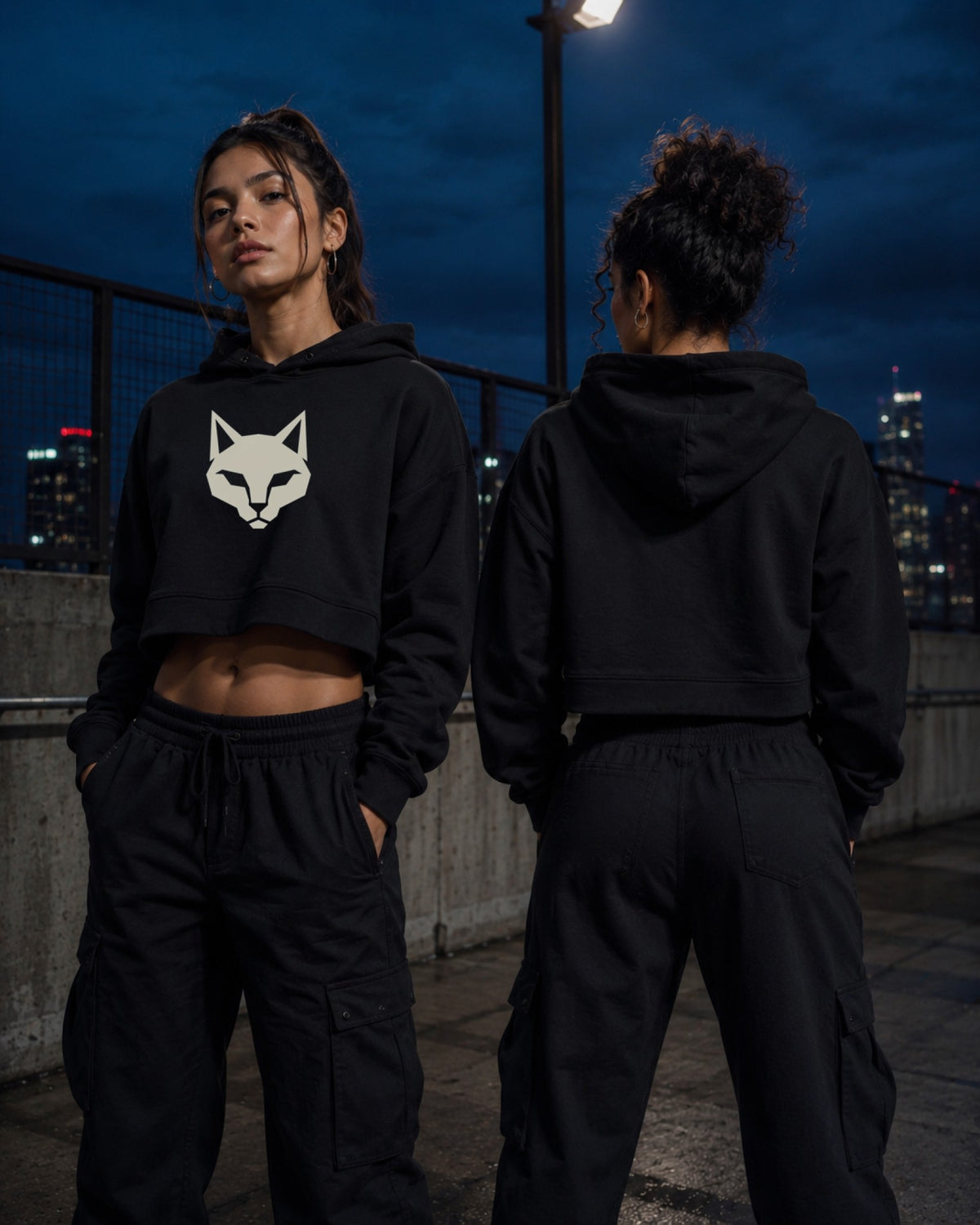 Alley Crop Hoodie — Stray Hero Lifestyle — AI-generated visual