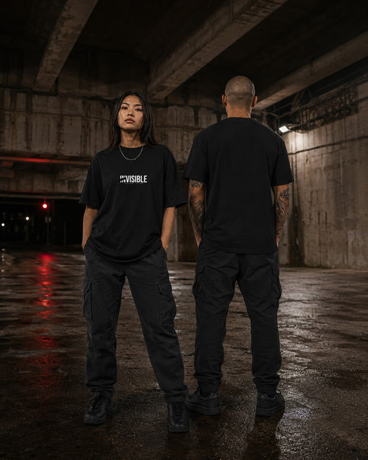 Invisible Tee — Stray Hero Lifestyle — AI-generated visual
