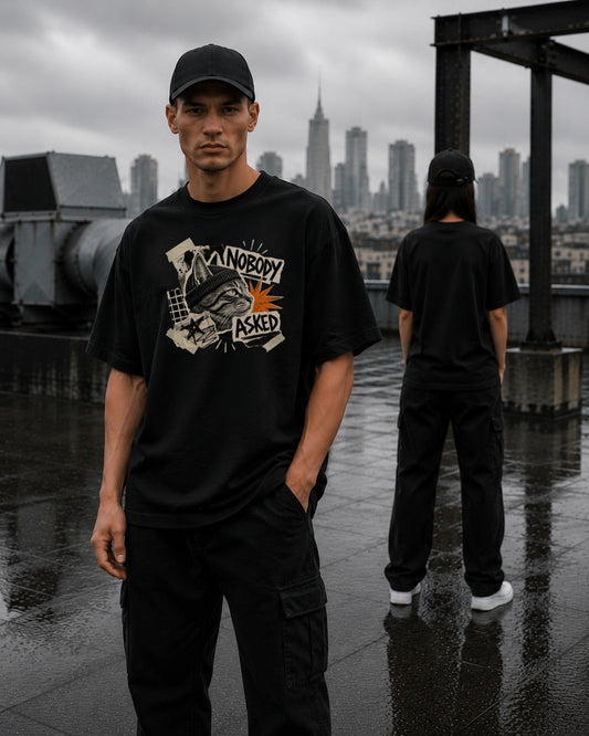 Nobody Asked — Tee — Lifestyle — AI-generated visual