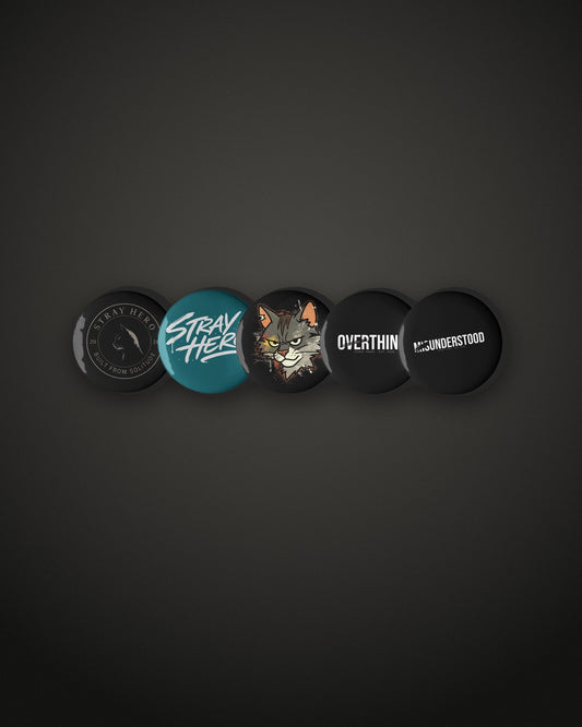 Pin Set, 2.25 inch buttons in a row