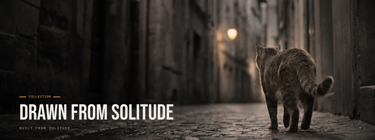 Drawn From Solitude collection header — AI-generated visual