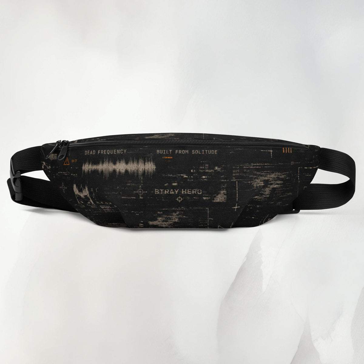 Departure Board Hip Bag mit Abfahrtstafel-Muster, Vorderansicht