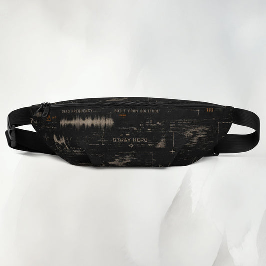 Departure Board Hip Bag mit Abfahrtstafel-Muster, Vorderansicht