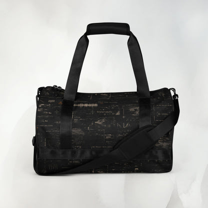 Departure Board Duffle Bag mit Abfahrtstafel-Muster, Vorderansicht