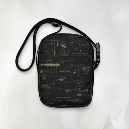 Departure Board Crossbody Bag mit Abfahrtstafel-Muster