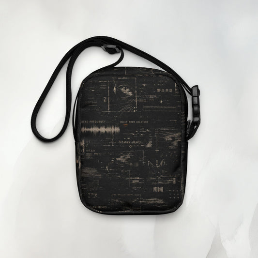 Departure Board Crossbody Bag mit Abfahrtstafel-Muster