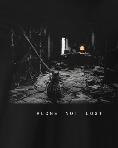 Alone Not Lost The Library, print detail