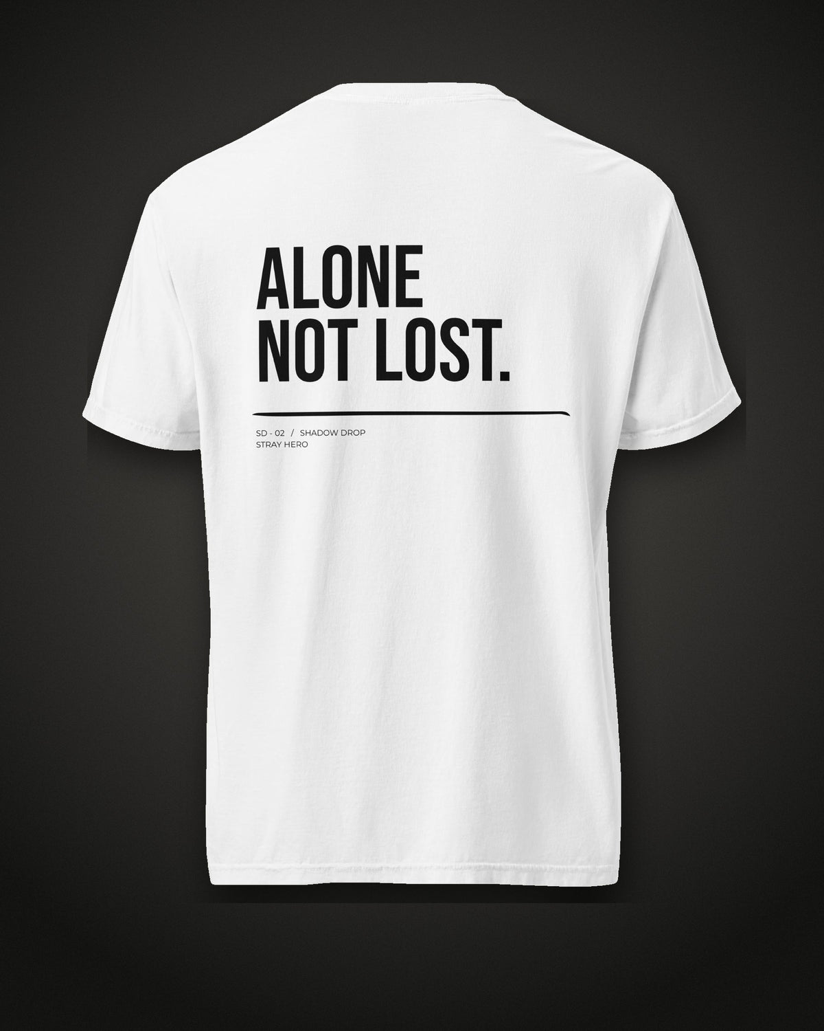 Alone Not Lost Tee White, back print