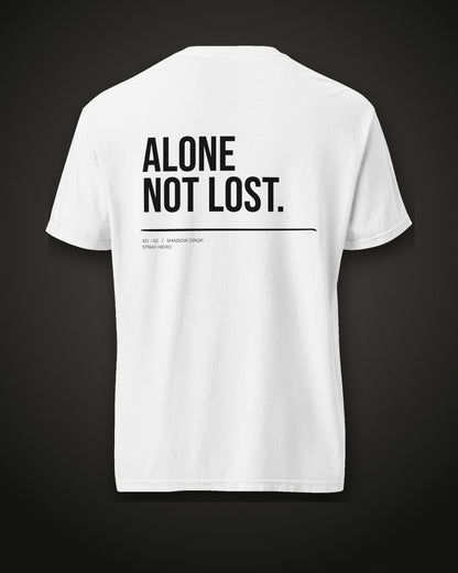 Alone Not Lost Tee White, back print