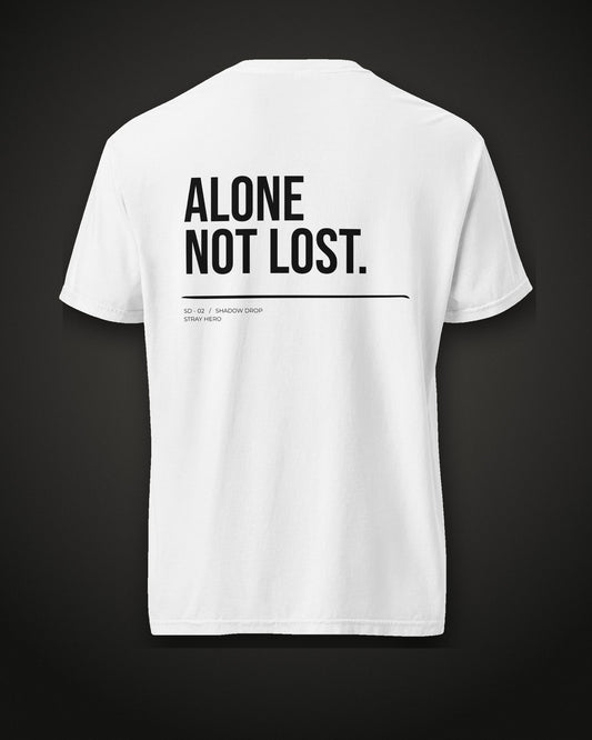 Alone Not Lost Tee White, back print