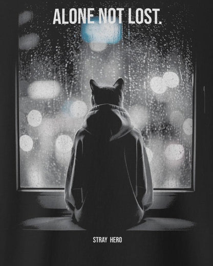 Alone Not Lost Tee Cinematic, print detail