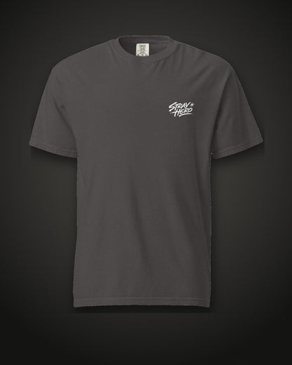 Alone Not Lost Tee Cinematic, front, graphite