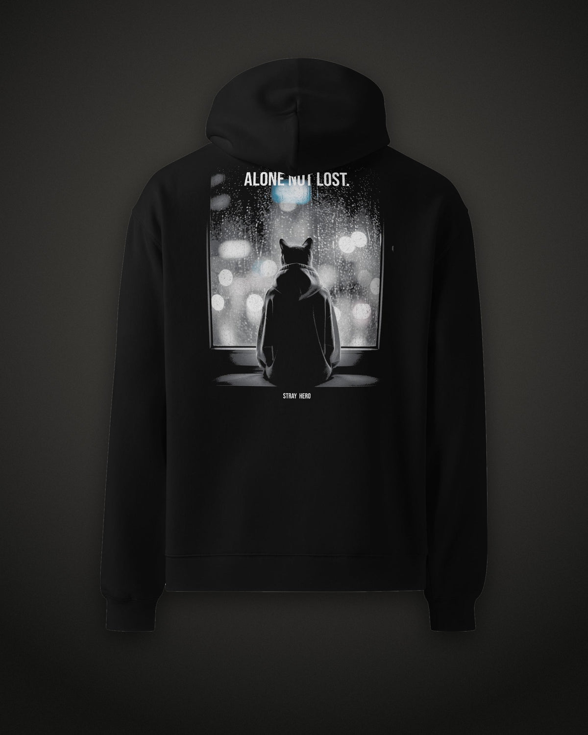 Alone Not Lost Hoodie, back print
