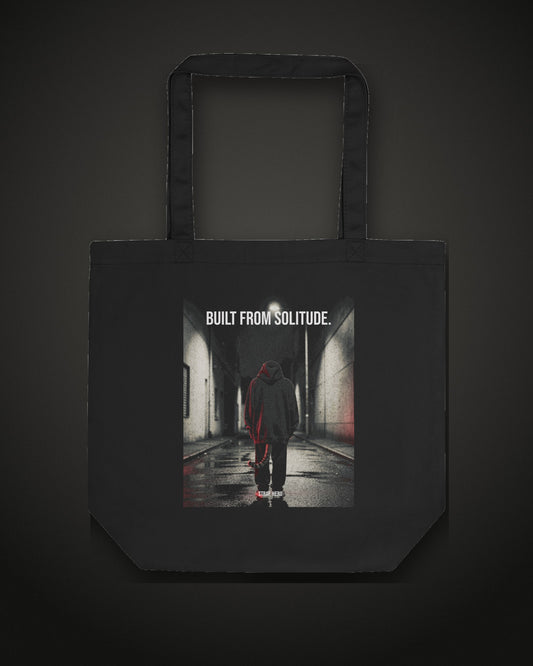 Built From Solitude Organic Tote, back print