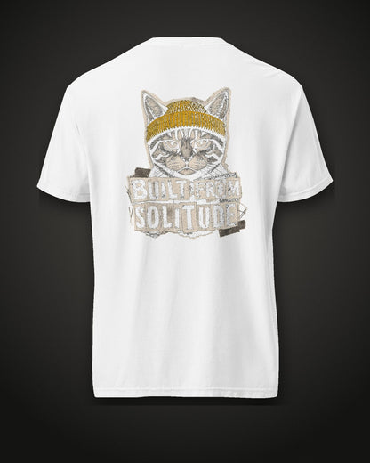 Built From Solitude Graffiti Tee, back print, white