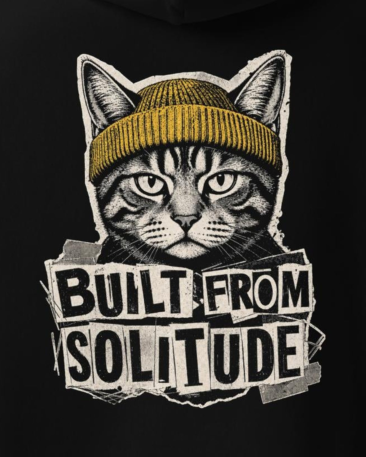 Built From Solitude Graffiti Hoodie, print detail