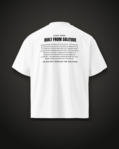 Built from Solitude Story Tee White, back print