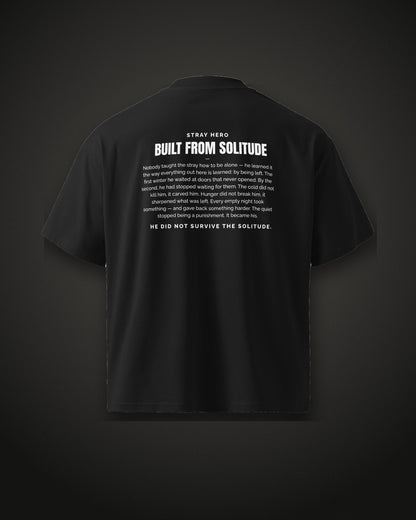 Built from Solitude Story Tee Black, back print