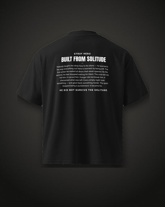 Built from Solitude Story Tee Black, back print