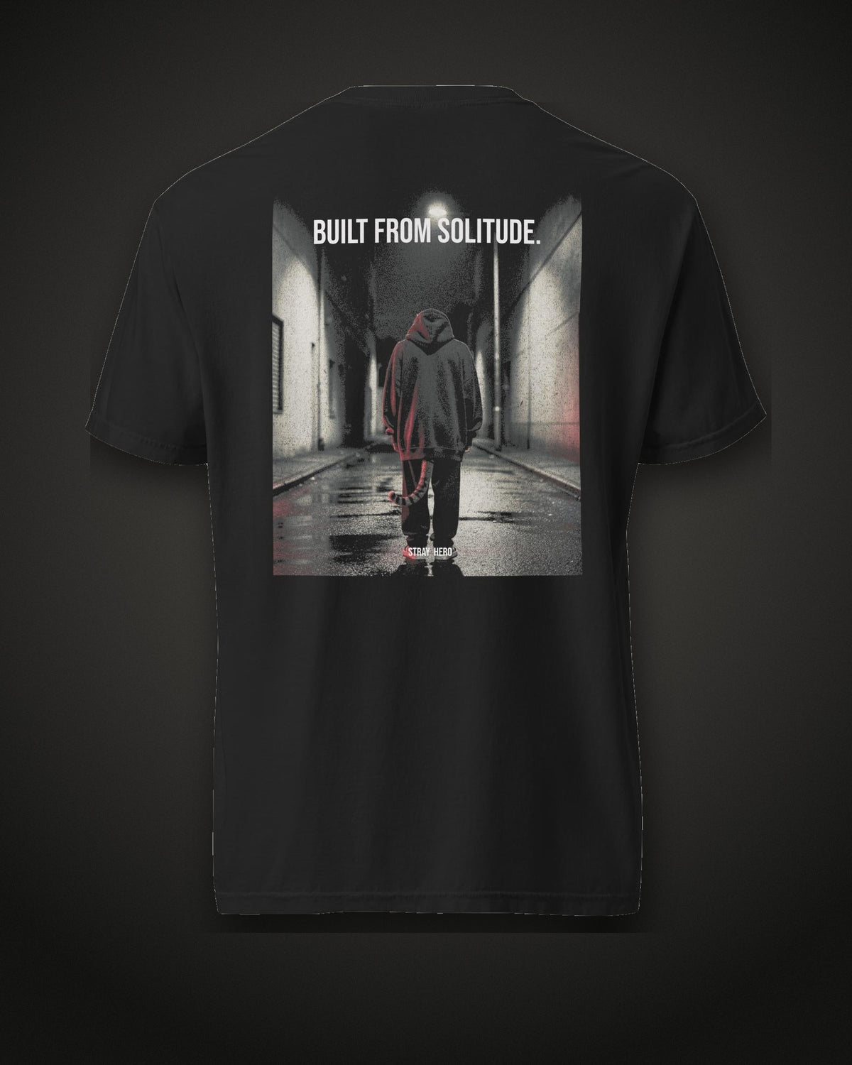 Built From Solitude Tee Cinematic, back print, black