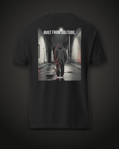 Built From Solitude Tee Cinematic, back print, black