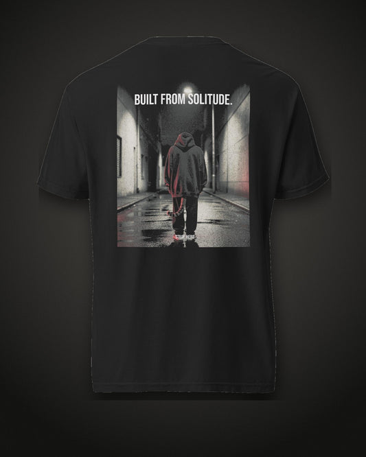 Built From Solitude Tee Cinematic, back print, black