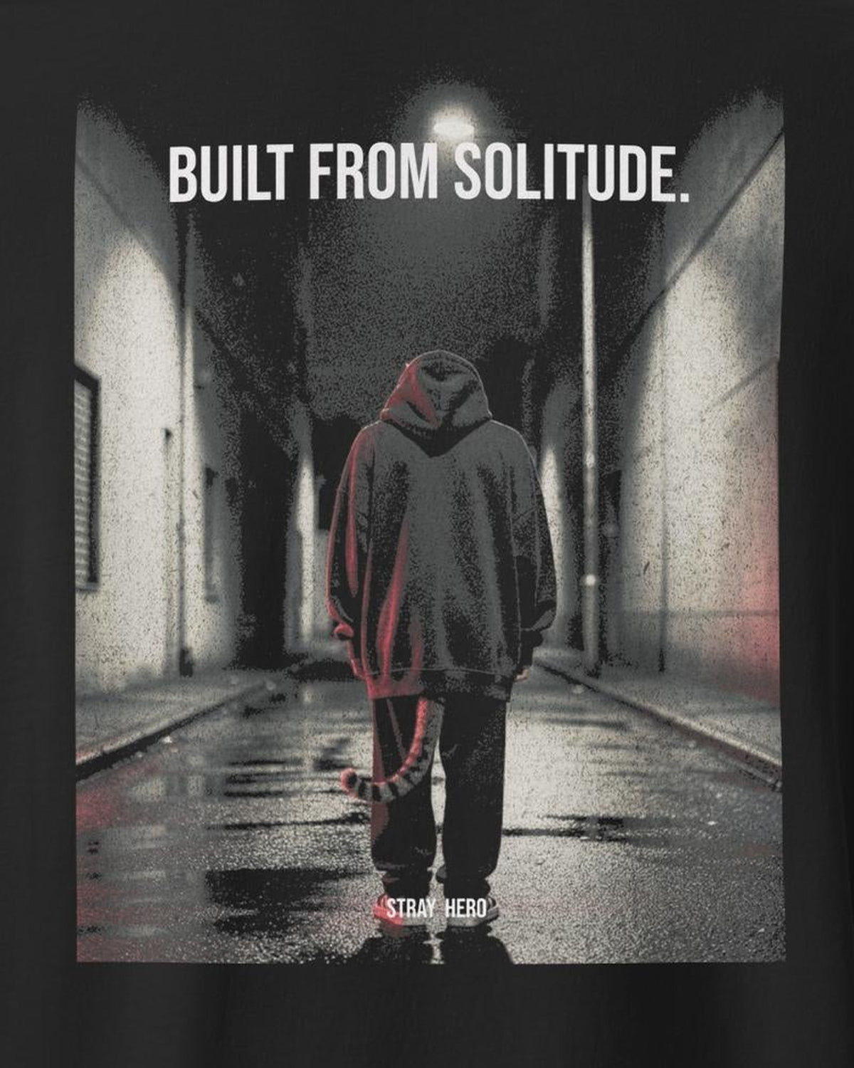 Built From Solitude Tee Cinematic, print detail