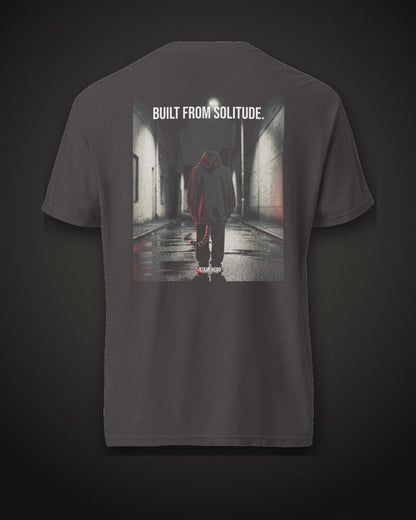 Built From Solitude Tee Cinematic, back print, graphite