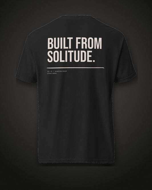 Built From Solitude Tee Typography, back print, black