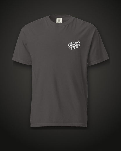 Built From Solitude Tee Typography, front, graphite