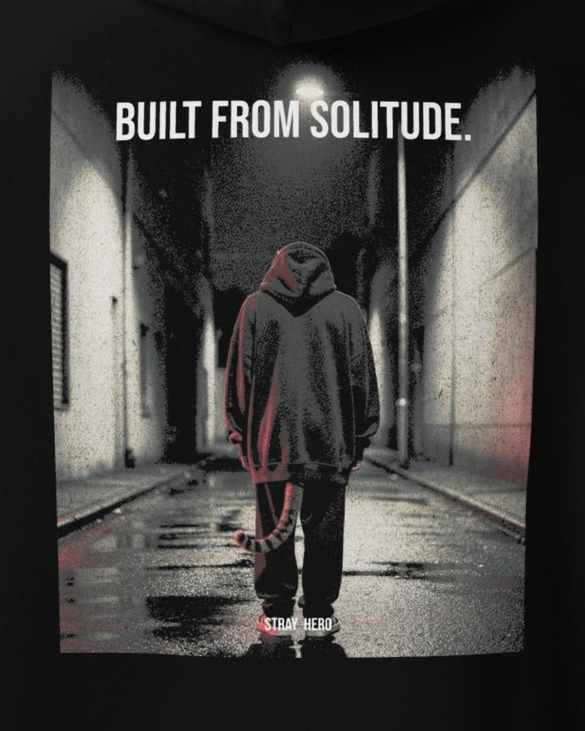 Built From Solitude Hoodie, print detail