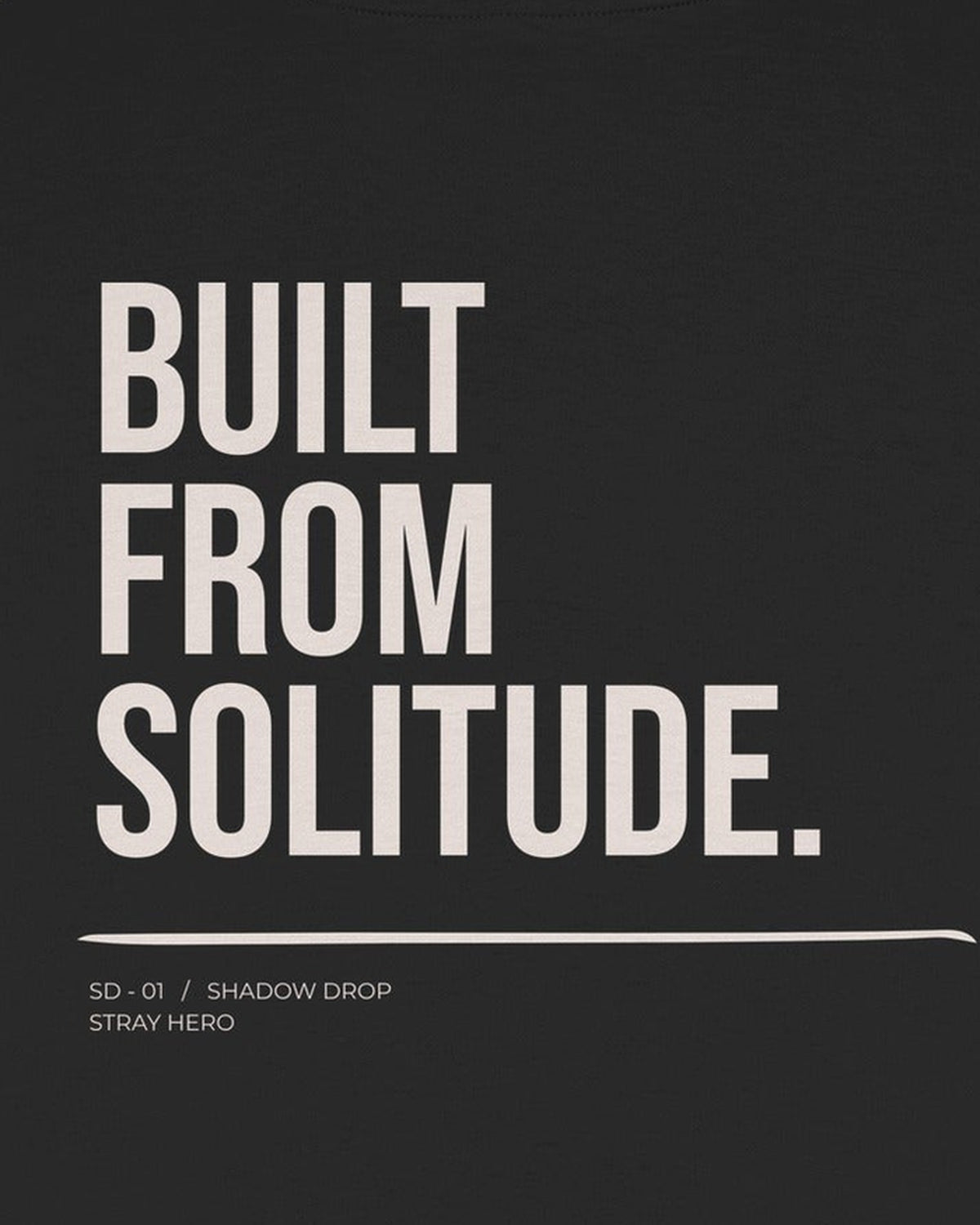 Built From Solitude Women's Tee, print detail