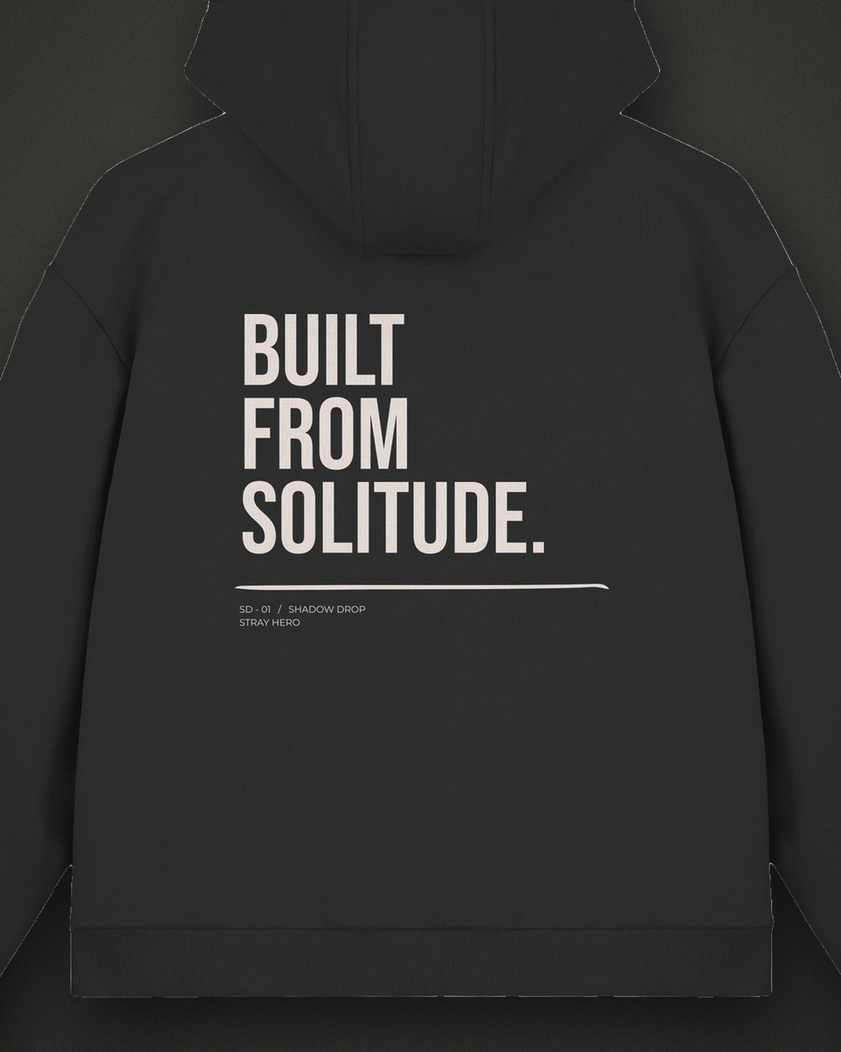 Built From Solitude Zip Hoodie, print detail