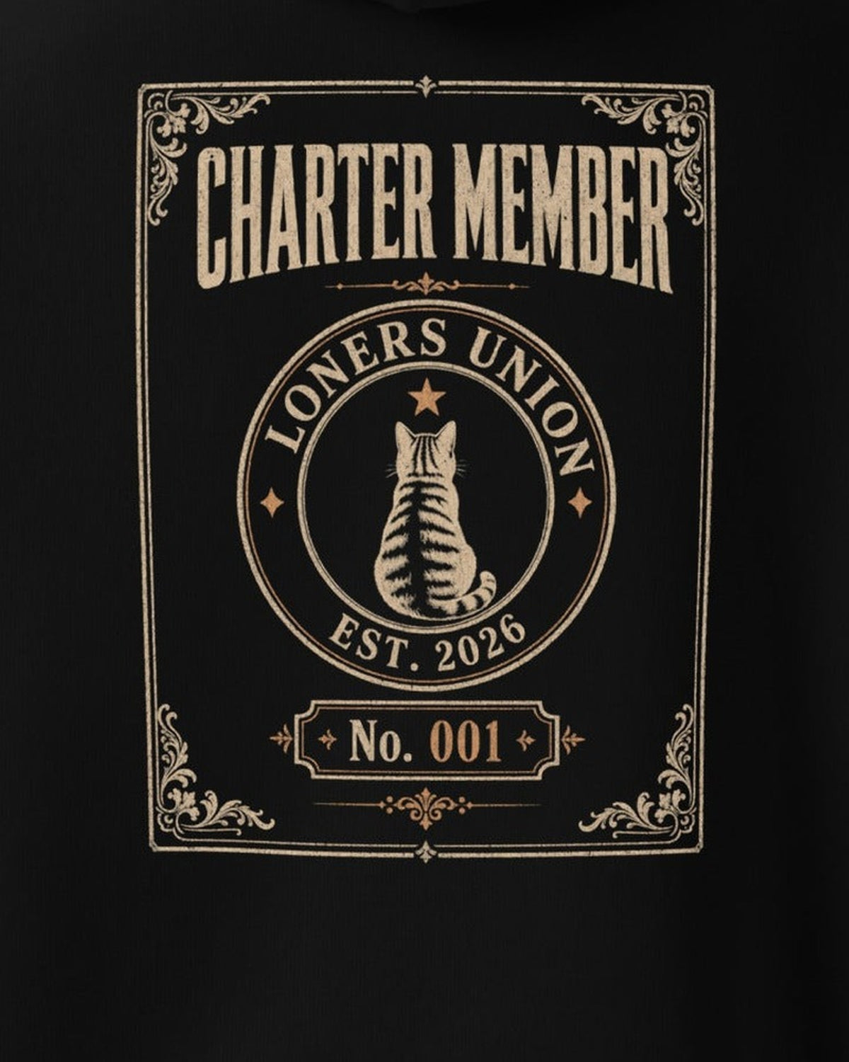 Charter Member Hoodie, print detail