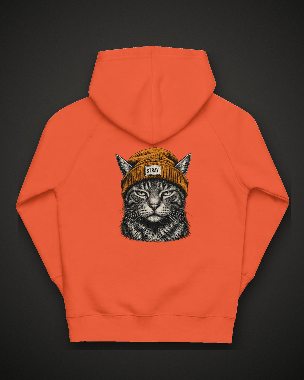 Ember Kids Hoodie Orange, print detail