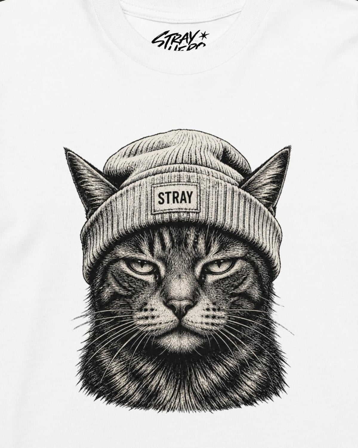 Ghost Kids Tee White, print detail