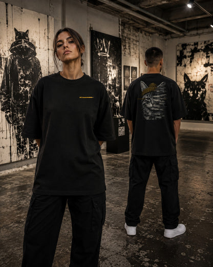 Half the Story — Oversized Tee — Lifestyle — AI-generated visual