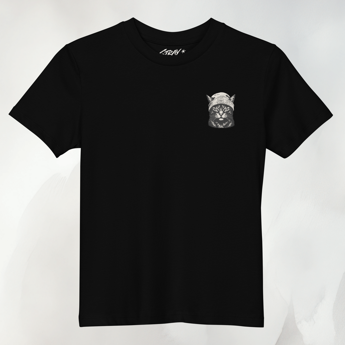Ghost Kids Tee in Schwarz, Vorderansicht ohne Print