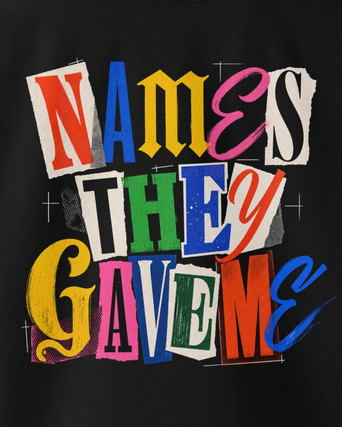 Names They Gave Me Sweatshirt, print detail