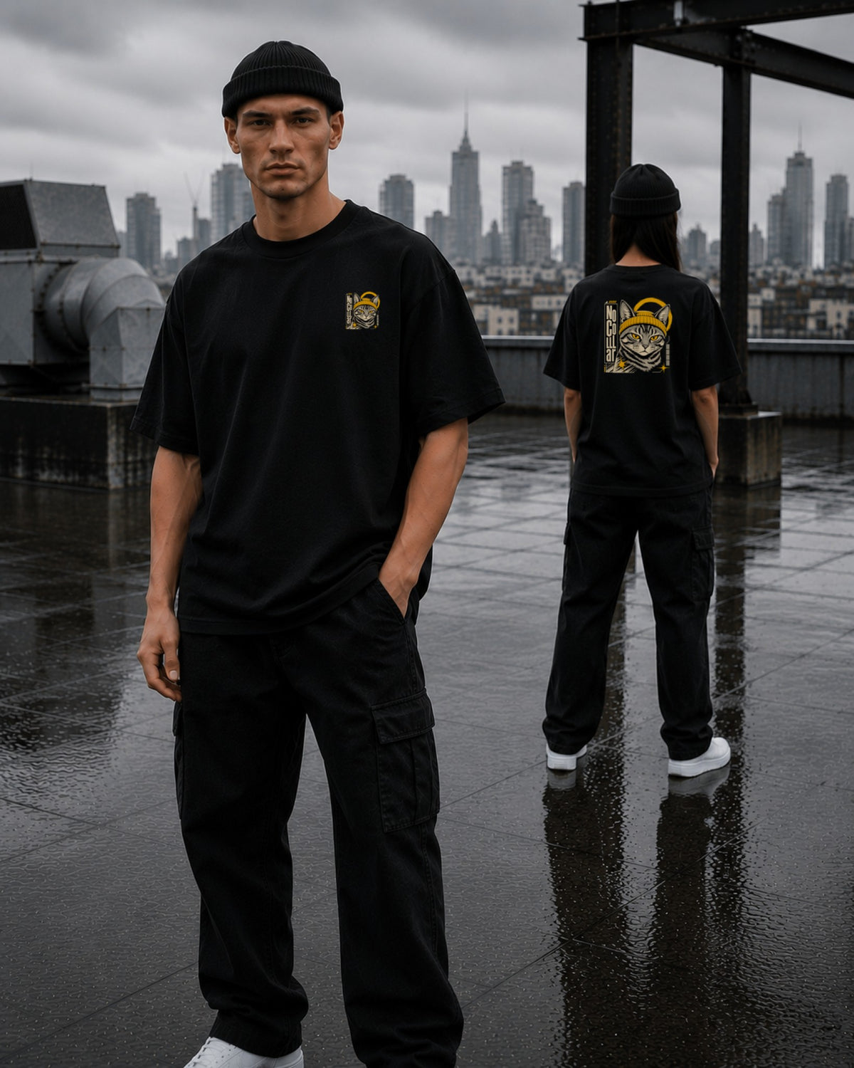 No Collar — Tee — Lifestyle — AI-generated visual