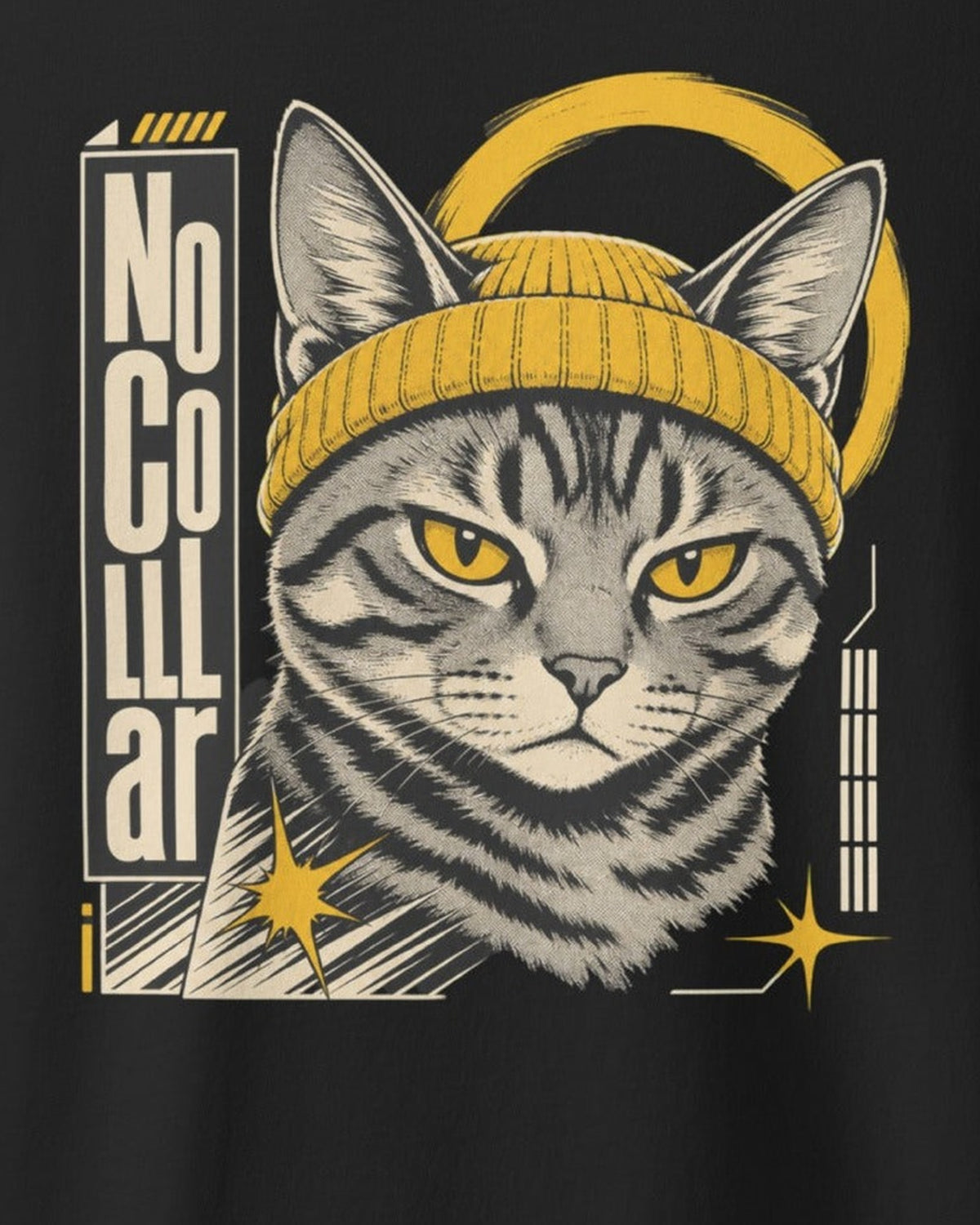 No Collar Tee, print detail