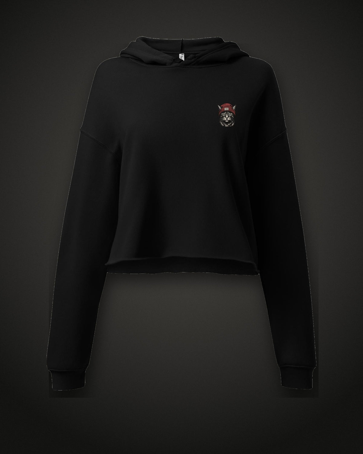 No One's Coming Crop Hoodie, front
