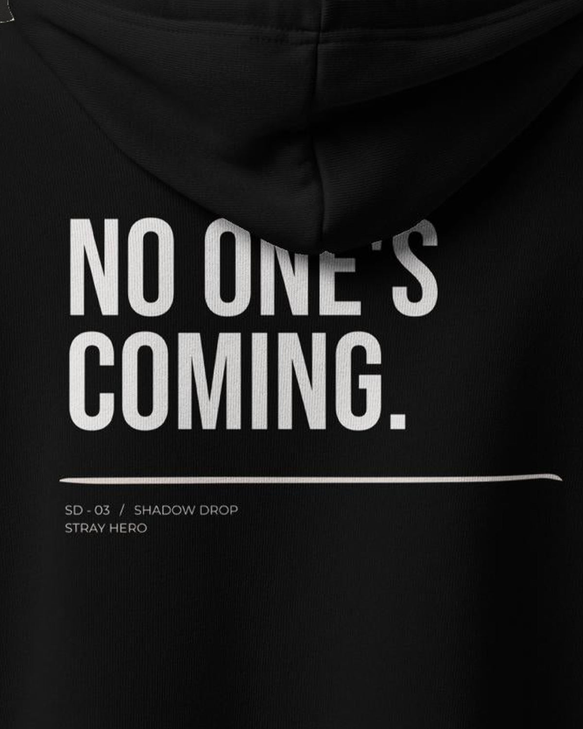 No One's Coming Crop Hoodie, print detail