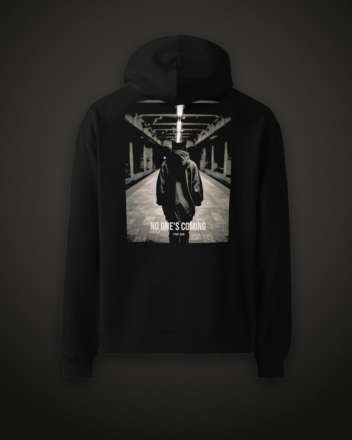 No One's Coming Hoodie Cinematic, back print