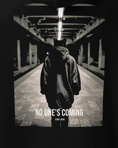 No One's Coming Hoodie Cinematic, print detail