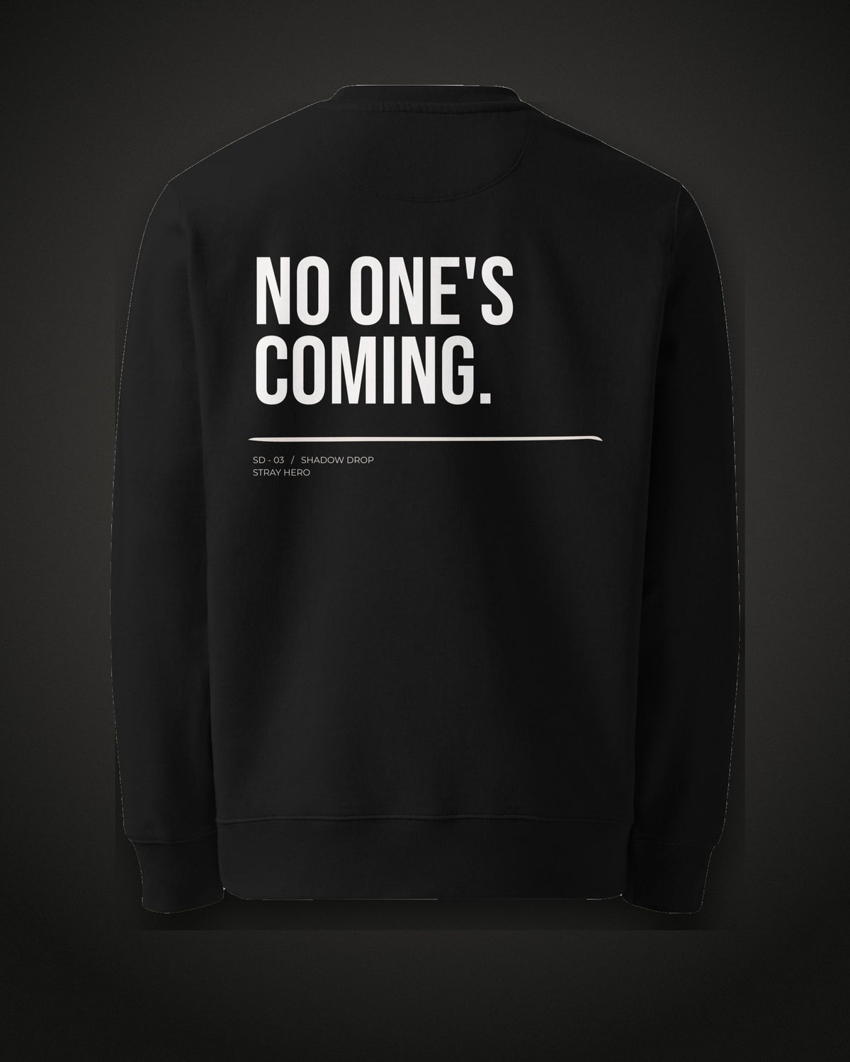 No One's Coming Sweatshirt Statement, back print