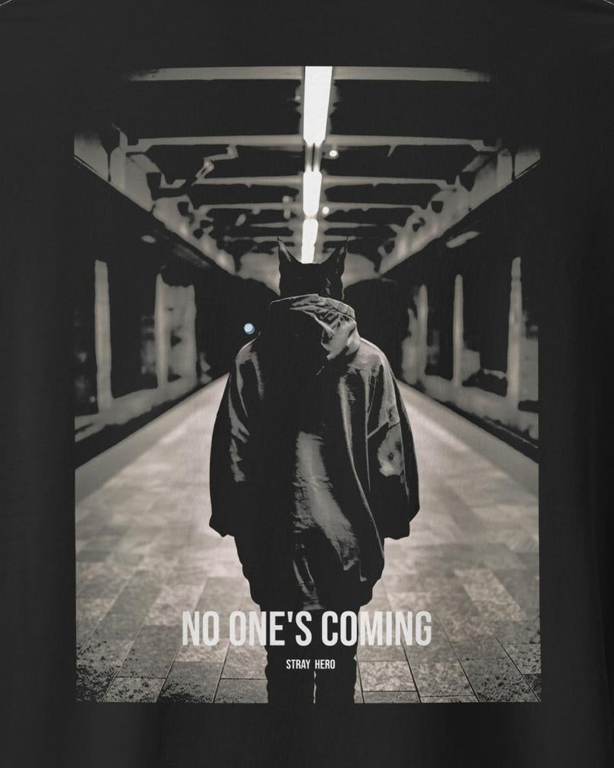 No One's Coming Tee Cinematic, print detail