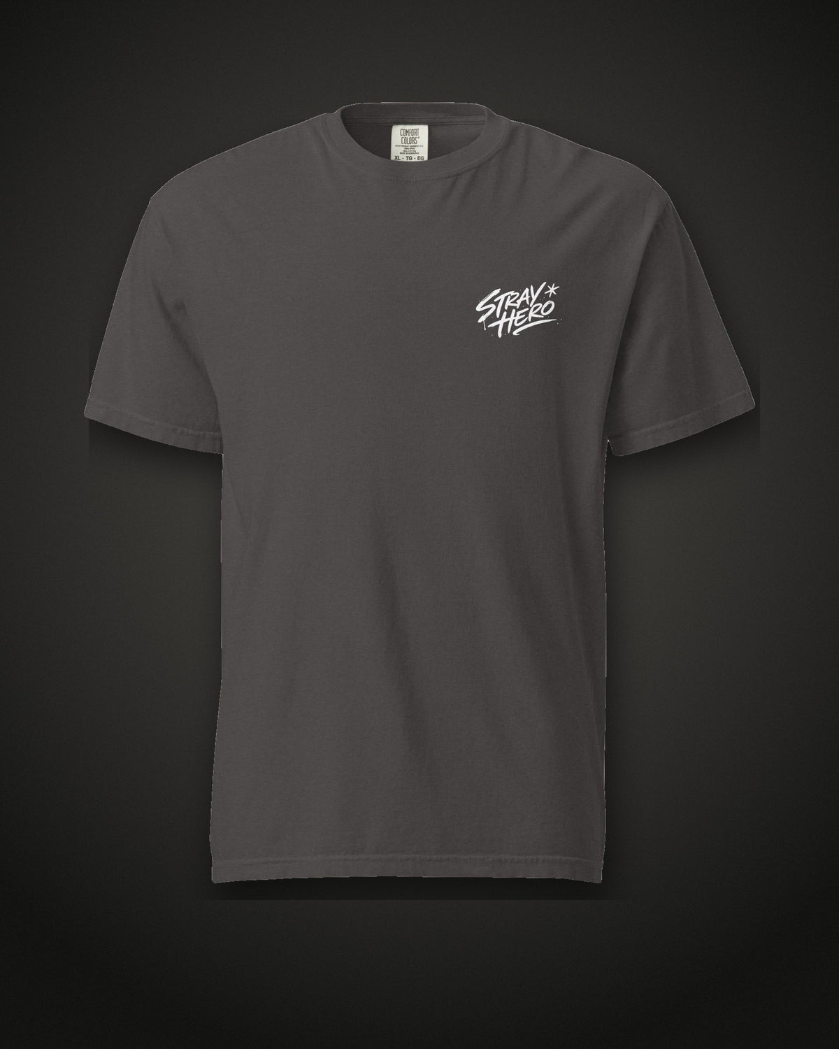 No One's Coming Tee Typography, front, graphite