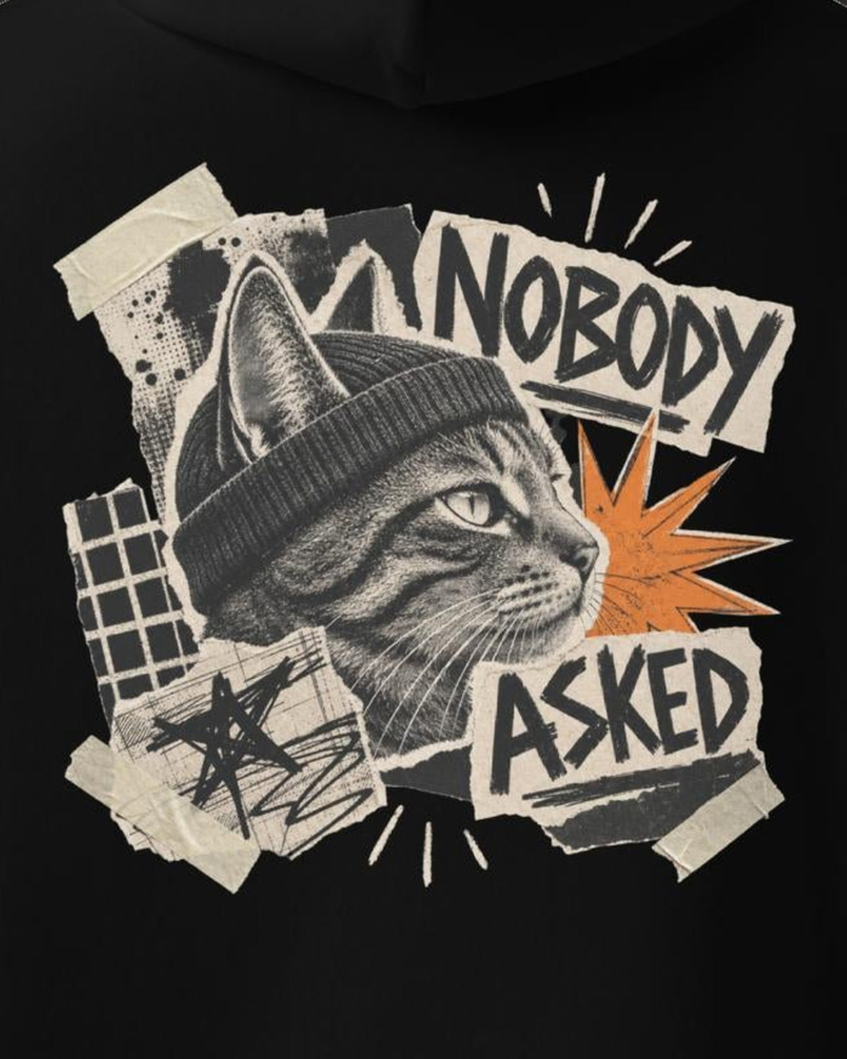 Nobody Asked Hoodie, print detail