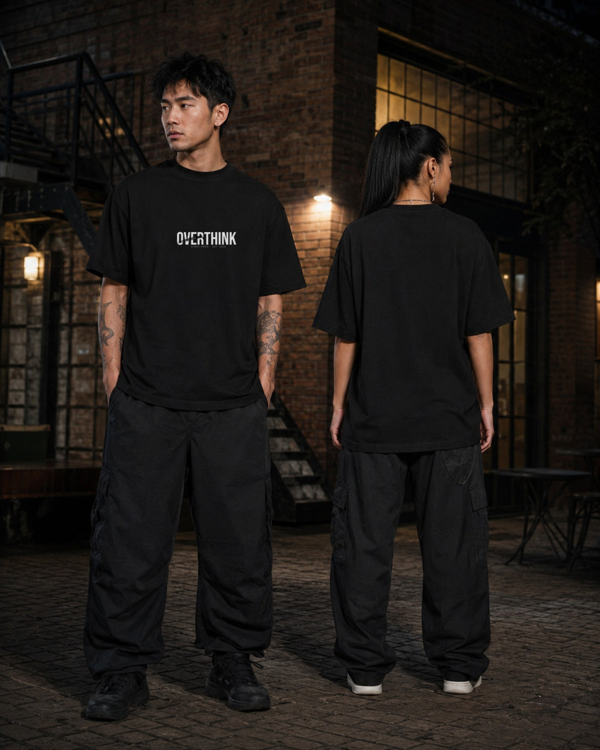 Overthink Tee — Stray Hero Lifestyle — AI-generated visual